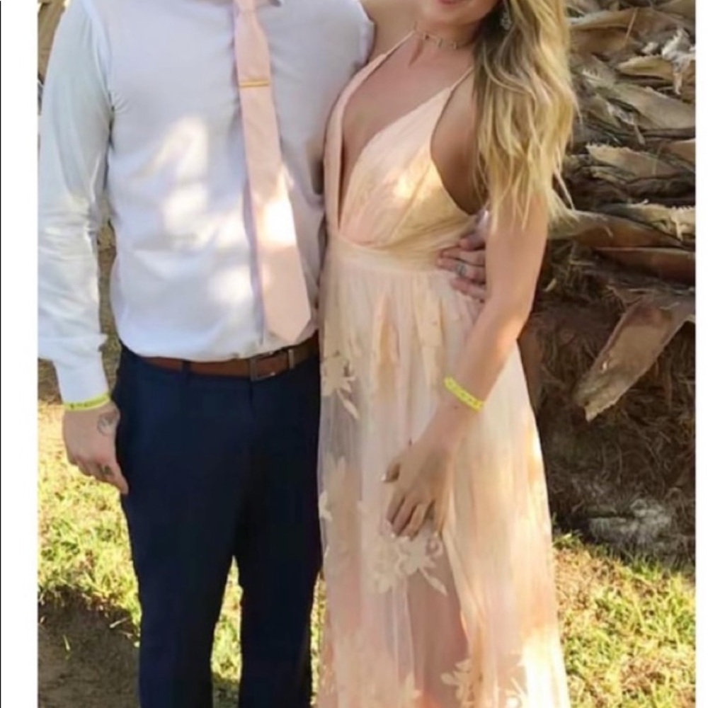 Beautiful Peach / Cream Maxi Dress